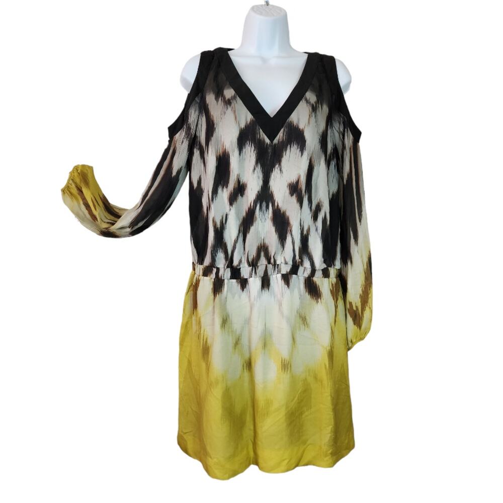 Anthropologie Leifsdottir Silk Cold Shoulder Dress Size 6